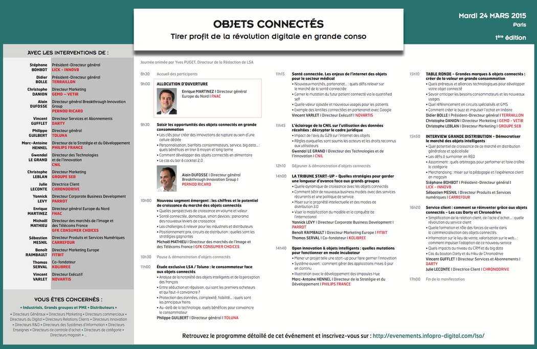 programme lsa objets connectés