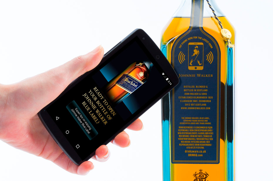 johnny walker nfc IoT Publicité