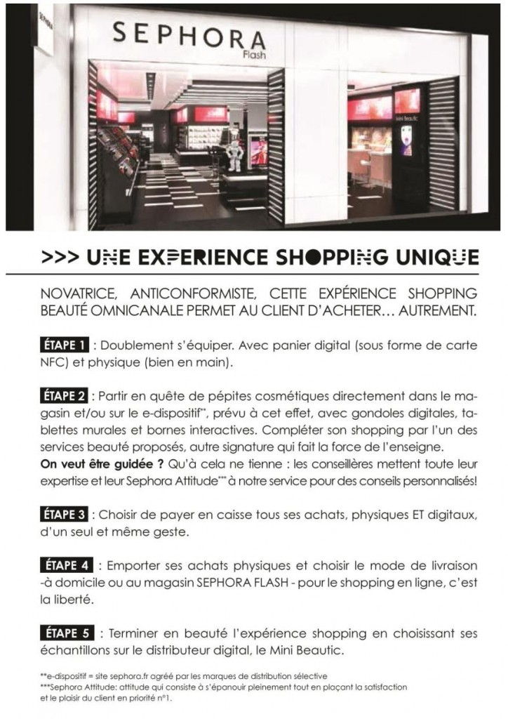 shopping Sephora flash connecté