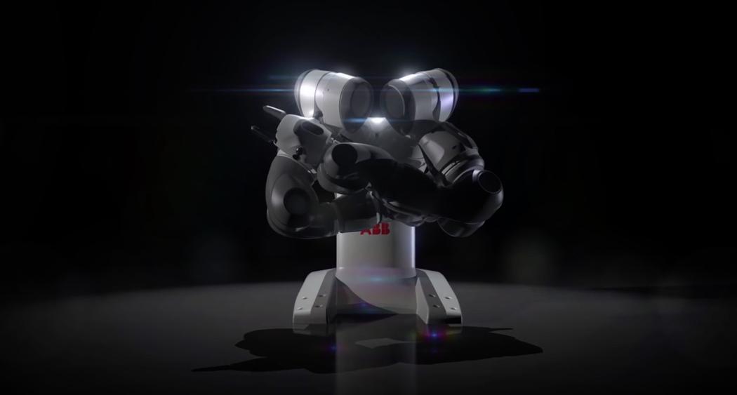 robot collaboratif 2 bras yumi cobot de abb