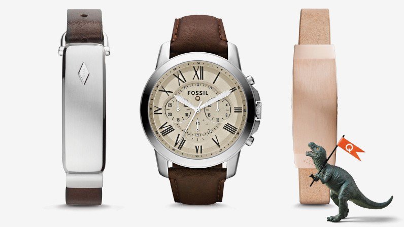 montre et bracelets de la gamme Q de Fossil