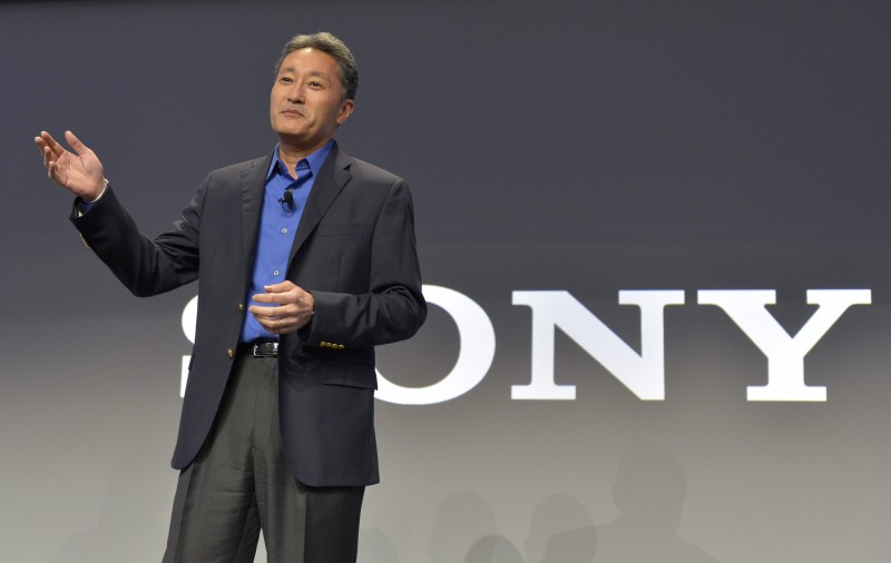 Kazuo Hirai, president and CEO of Sony Corporation, talks to members of the media during the Sony news conference at the International Consumer Electronics Show Monday, Jan. 6, 2014, in Las Vegas I photo AP Photo/Jack Dempsey