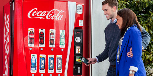 coca-cola iot apple pay machines marque notifications