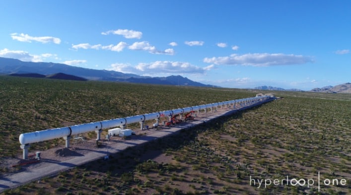 Hyperloop test succès entré dans l'histoire nevada Musk