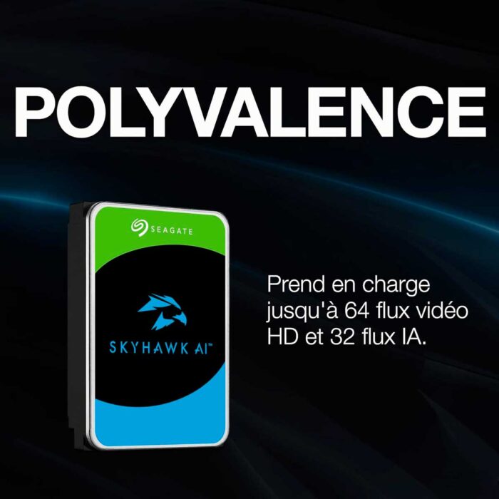 Disque dur Seagate SkyHawk AI 24 To Stockage vidéo intelligent