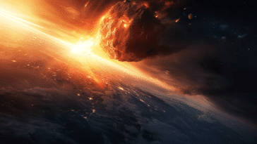 Un astéroïde se rapprochant de la terre