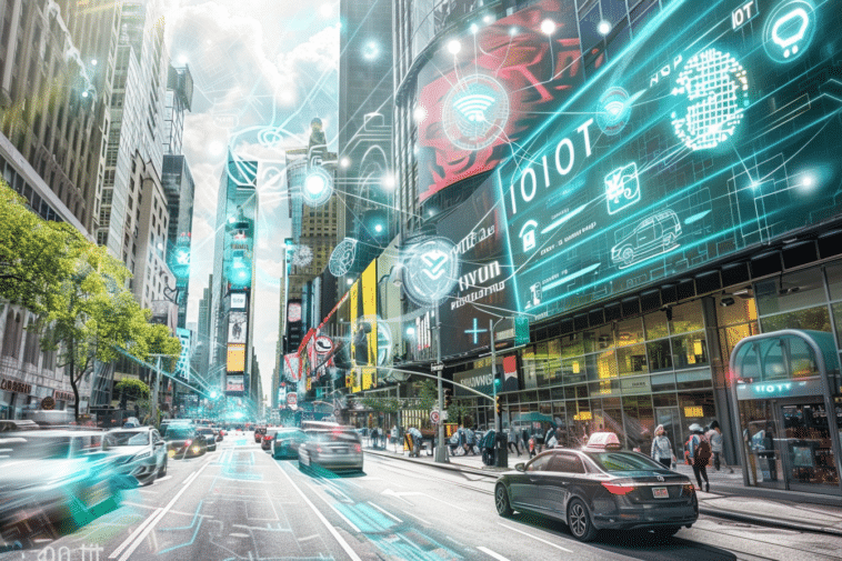 Ville connecté avec du trafic