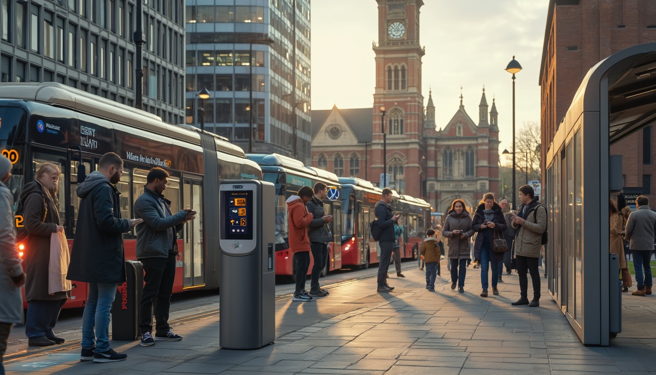 découvrez le réseau de bus de manchester et son système de paiement multimodal innovant avec tap-and-go. simplifiez vos trajets grâce à une solution rapide et efficace qui facilite vos déplacements dans la ville.
