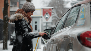 recharge rapide des véhicules électriques en hiver