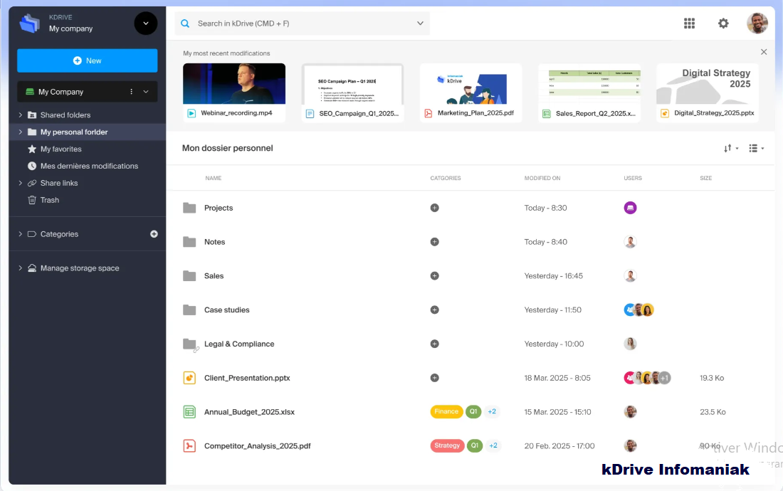 interface kDrive