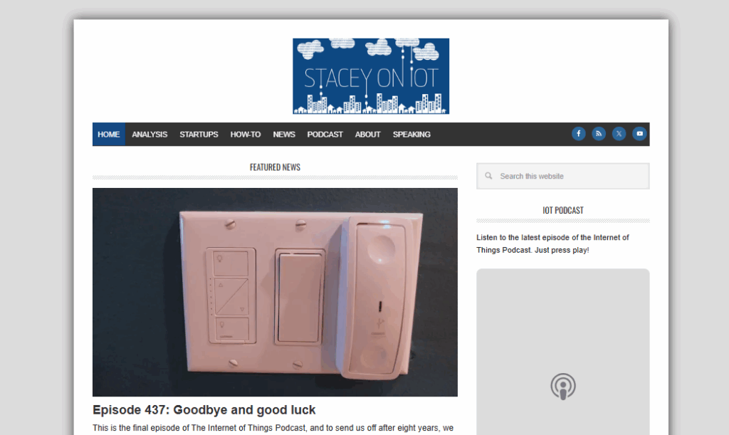 meilleurs sites d'actualité IoT - stacey on iot