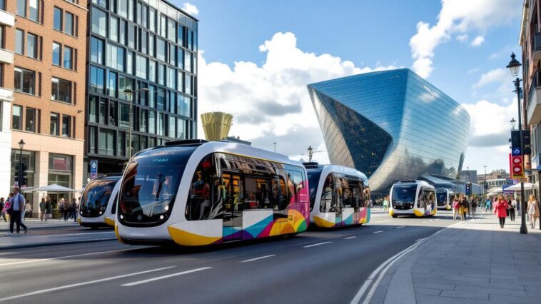 découvrez le nouveau service de navettes autonomes lancé dans le quartier titanic de belfast. offrant innovation et mobilité, ces navettes sans conducteur facilitent le déplacement des passagers au cœur d’un site emblématique.