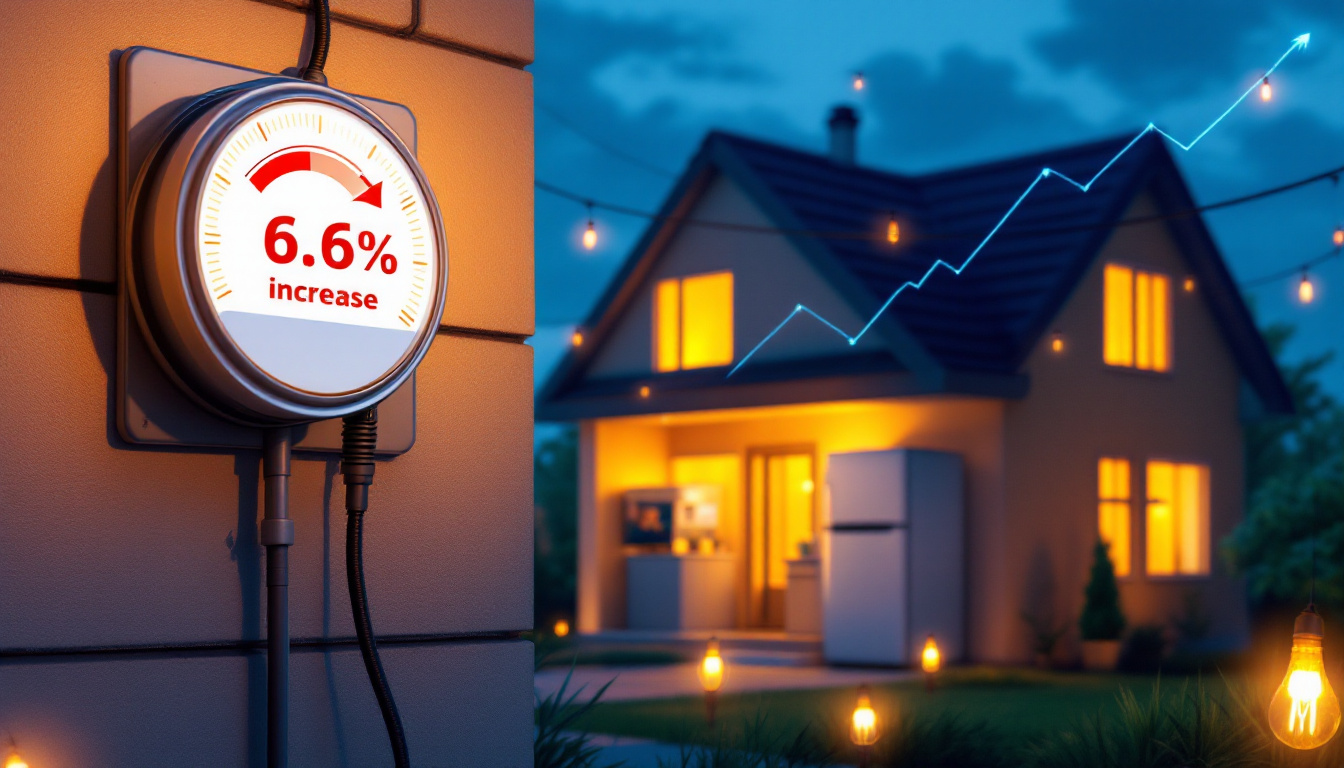 découvrez les détails de l'augmentation de 6,6 % des tarifs de l'électricité résidentielle par rapport à l'année précédente, ses causes et son impact sur votre facture.