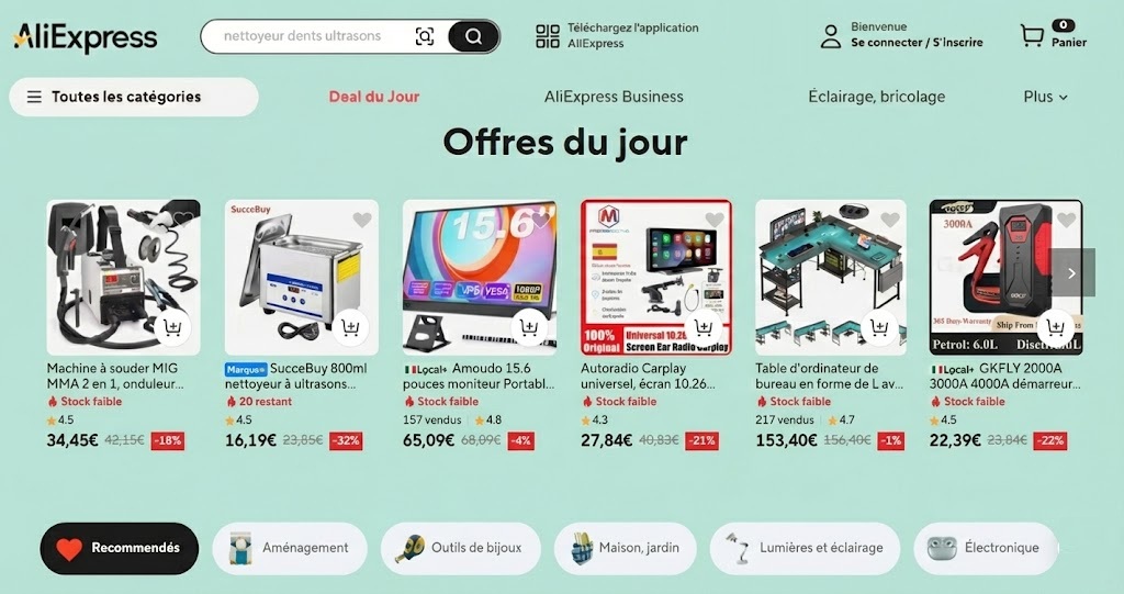 AliExpress - offre du jour