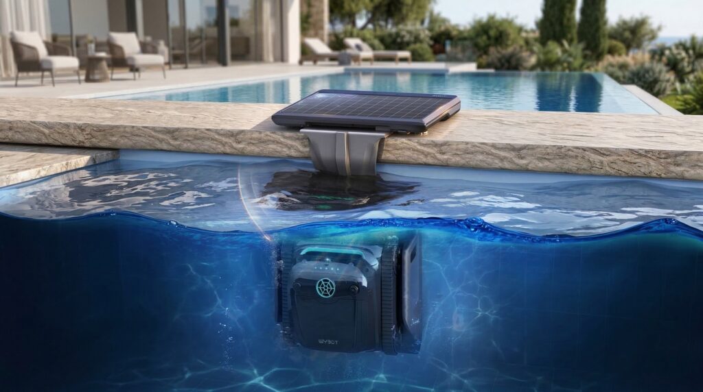 Robot de piscine dotée de IA Wybot