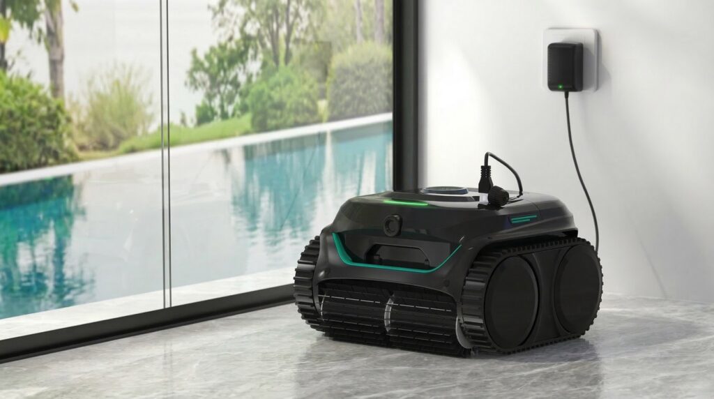 Robot de piscine dotée de IA Wybot