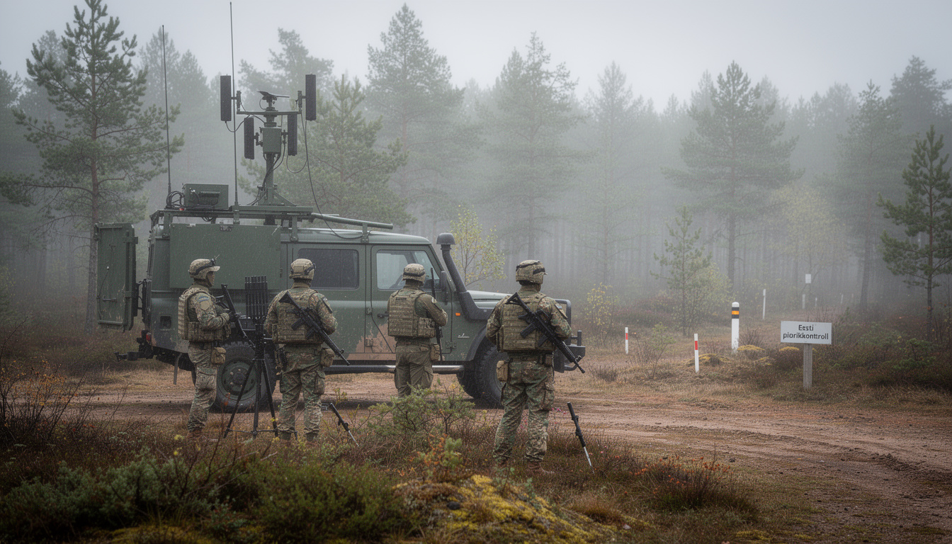 l'estonie renforce sa sécurité frontalière en installant des systèmes anti-drones innovants à sa frontière avec la russie pour protéger son territoire.