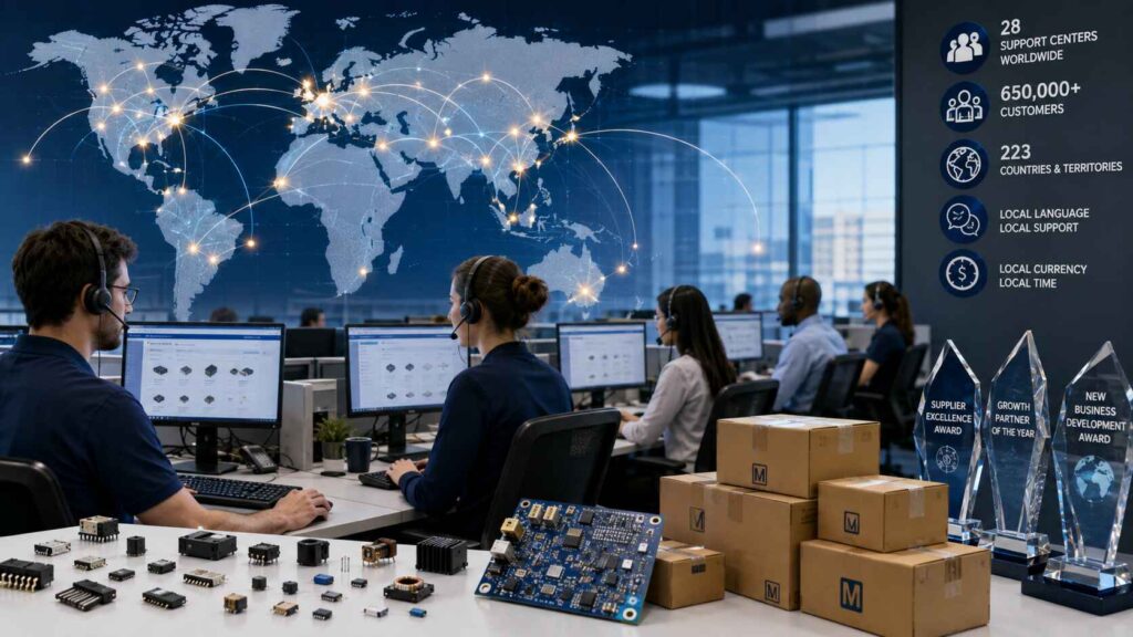 La présence commerciale de Mouser Company à l'échelle internationale