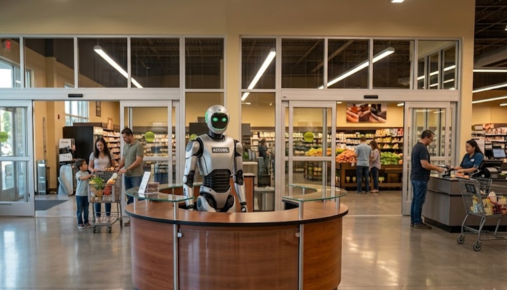 achat robot chinois - accueil en supermarche